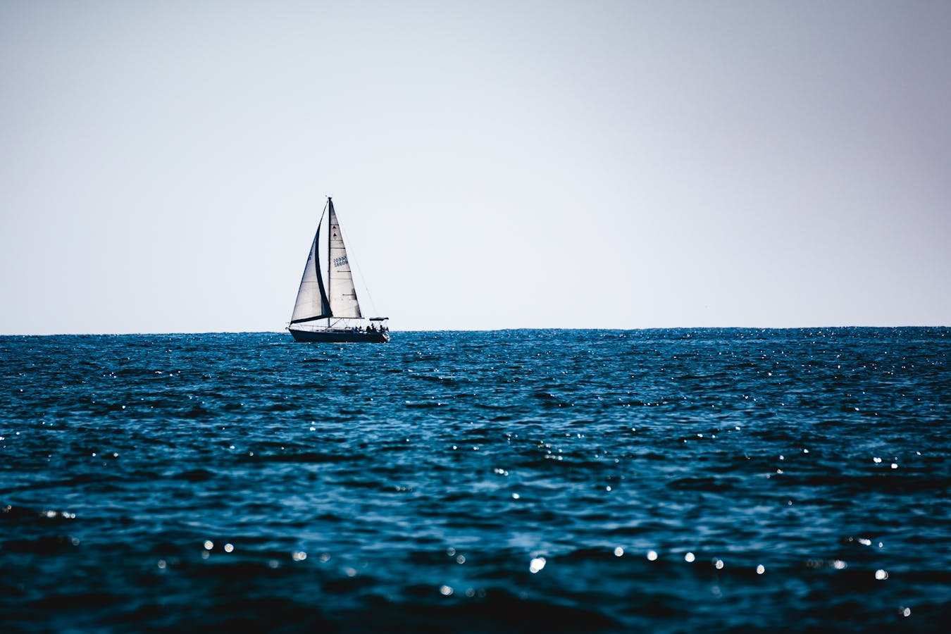 A sailboat on the sea